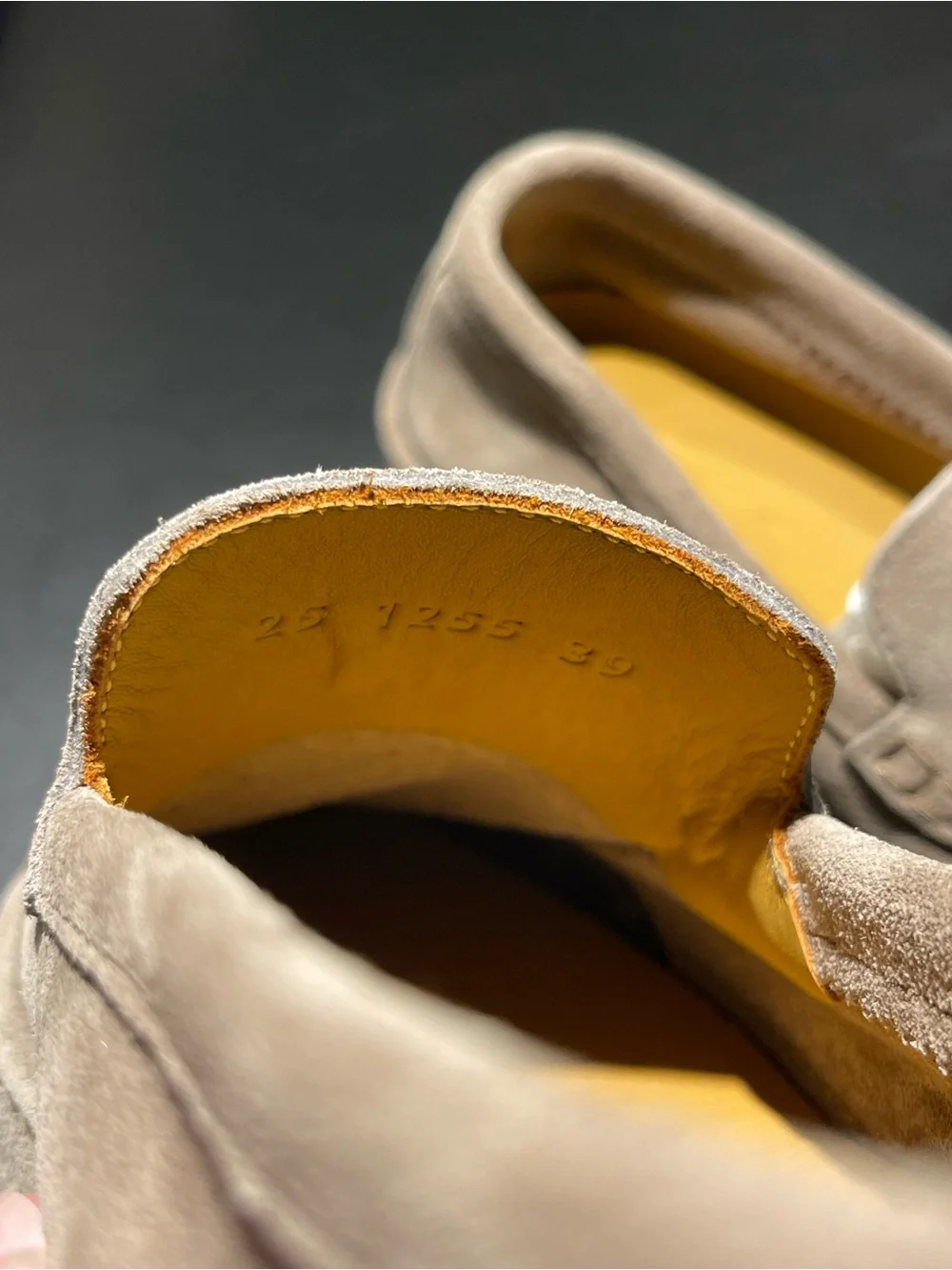 Aurélien Ash Grey Softey Suede Voyager Loafer size 39